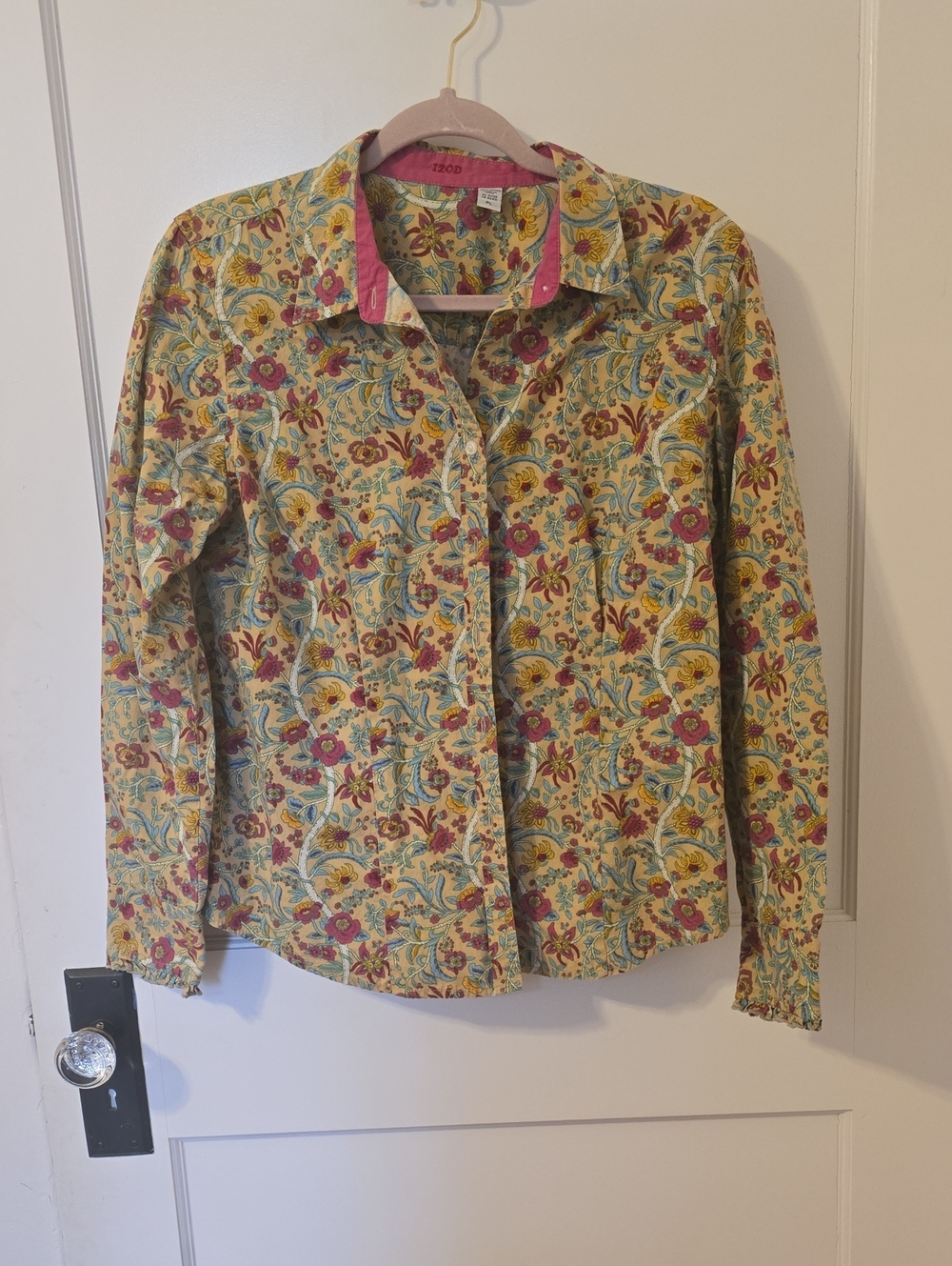 IZOD Cotton Button Shirt Blouse